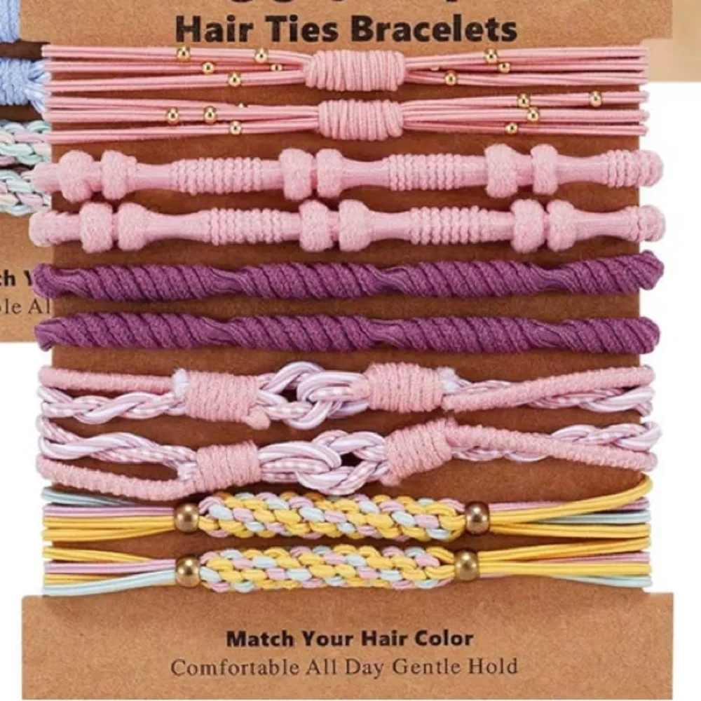 Hair Ties Bohemian Bracelets Set - NEW - Y2K Retro Boho Cottagecore